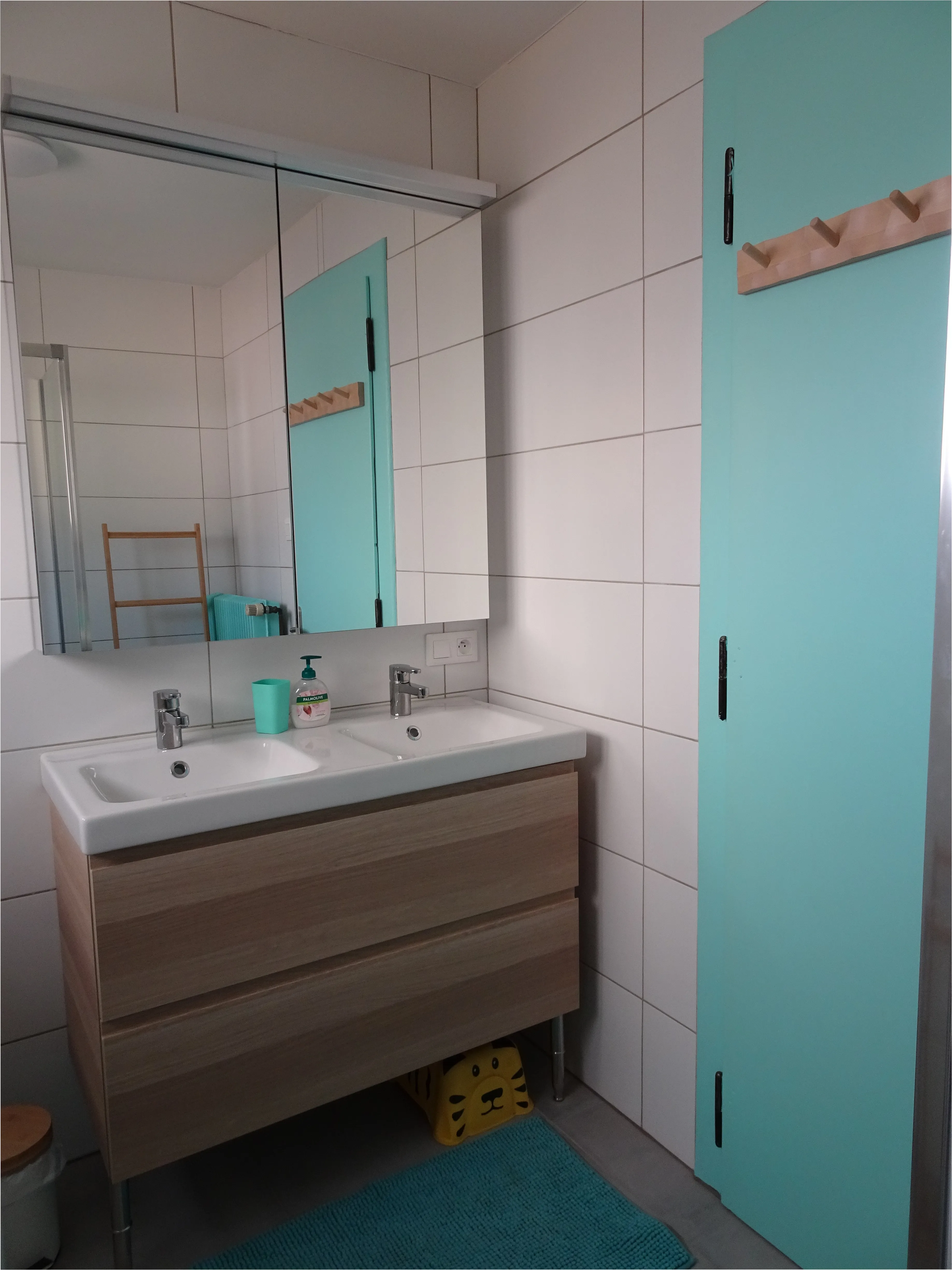 Bathroom with large shower