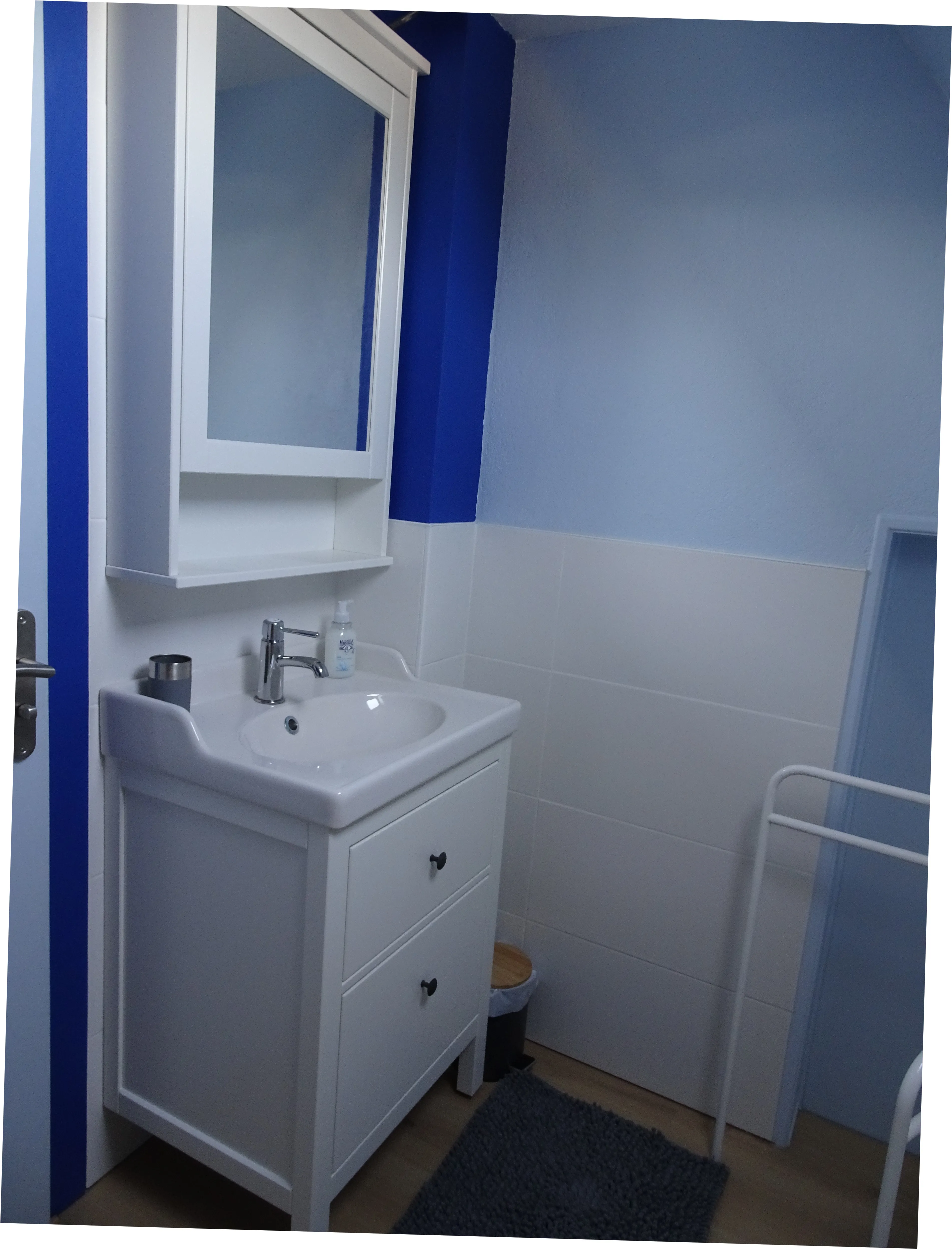 Toilet with sink, view 1